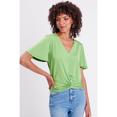 Blouse satin taille nouée CACHE CACHE