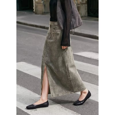 Jupe jean fendue MANGO TEEN