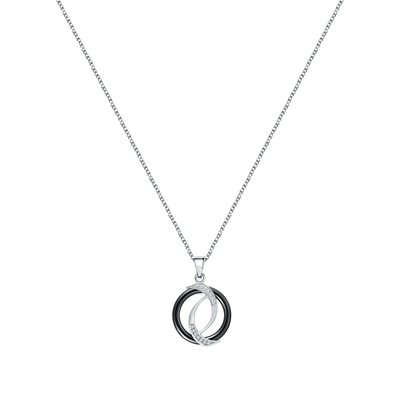 Collier en argent 925, céramique et oxyde de zirconium CLEOR