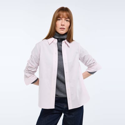 Chemise manches longues unie en coton BIO GOTS MONOPRIX