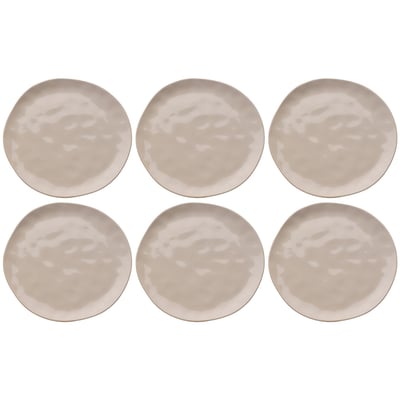 Lot de 6 assiettes plates en faïence, ORGANIC KARE DESIGN