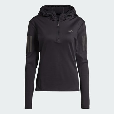 Sweat-shirt à capuche demi-zip Own The Run Winterized adidas Performance
