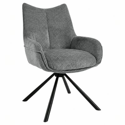 Chaise pivotante en tissu avec accoudoirs (lot de 2) IENA PIER IMPORT