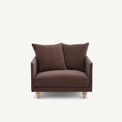 Fauteuil en velours de lin, LAZARE AM.PM
