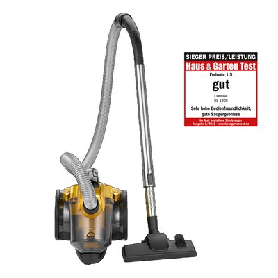 Aspirador sem saco, amarelo, 700W ECO-CYCLON, da Clatronic CLATRONIC
