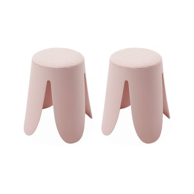 Tabouret empilable bouclette texturée (lot de 2) NIKI SWEEEK