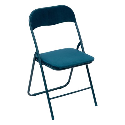 Chaise pliante effet velours ATMOSPHERA