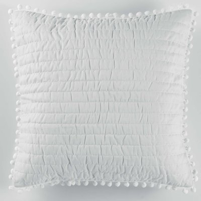 Housse de coussin pompons Dorinette DOUCEUR D'INTÉRIEUR