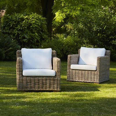 Fauteuil de jardin en kubu naturel (lot de 2)  MUSA BERAH GETAH