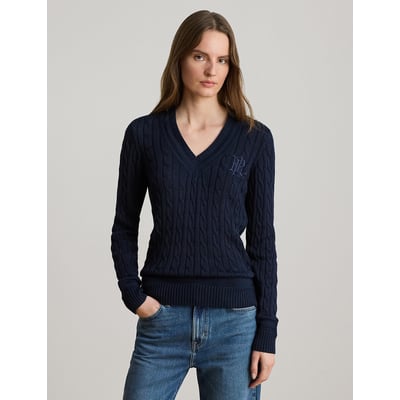 Maglione a trecce scollo a V MEREN LAUREN RALPH LAUREN