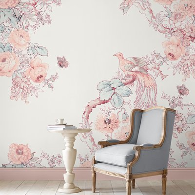 Papier peint panoramique fleuri Féérie Birtle LAURA ASHLEY