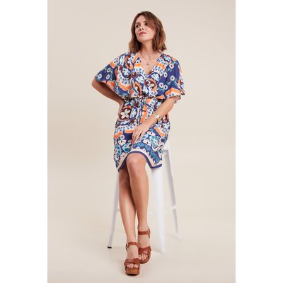 Robe droite col cache-coeur BREAL