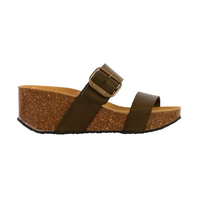 Mules Compensée Cuir So Rock PLAKTON