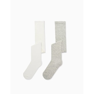 Pack 2 Collants Uni/Côtelé ZIPPY