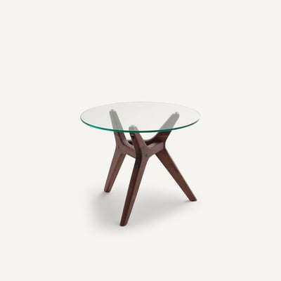 Salontafel notenhout ø50 cm, Maricielo AM.PM