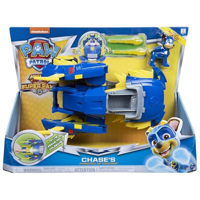Paw Patrol Véhicule Transformable Super Charged Mighty Pups Chase SPIN MASTER