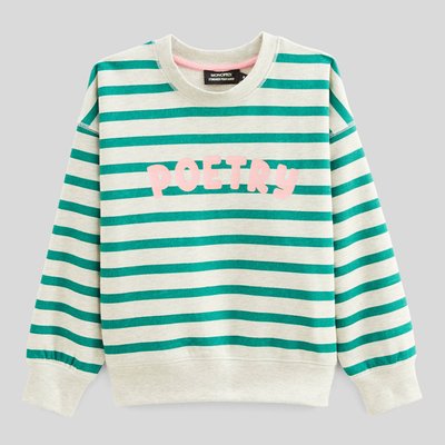 Sweat rayé imprimé MONOPRIX