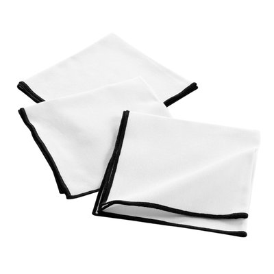 3 Serviettes de table coton recycle Mistralines DOUCEUR D'INTÉRIEUR