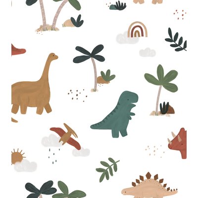 Papier peint enfant motif dinosaures SUNNY LILIPINSO