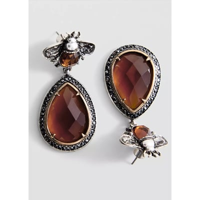 Boucles d'oreilles pendantes cristaux MANGO