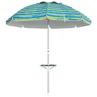 Parasol inclinable de plage UV50+ Ø190 cm sac porte-gobelets inclus OUTSUNNY