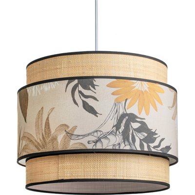 Suspension design métal abat jour imprimé triple ambiance chaleureuse RECOLLECTION
