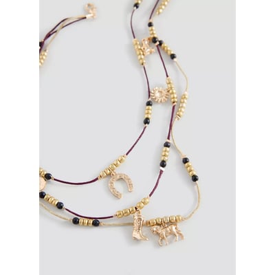Collier multichaînes à perles MANGO TEEN