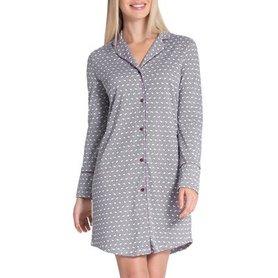 Chemise de nuit courte en coton modal à motif de nid d'abeille MISAKI IMPETUS WOMAN