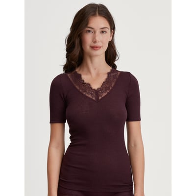 T-shirt à manches courtes en laine et soie manches courtes Laine SILKY WOOL JOY CALIDA