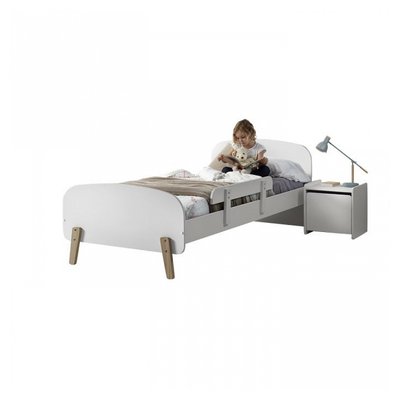 KIDDY Lit simple en et sommier + Barrière de sécurité + Chevet enfant porte VIPACK