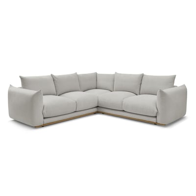 Canapé d'angle fixe 4 places en tissu, ERNEST BOBOCHIC