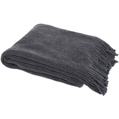 Plaid chenille en polyester avec franges 120 x 150 cm CMP