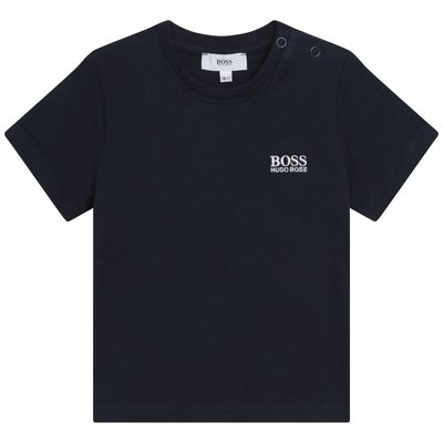T-shirt en coton logo brodé BOSS KIDSWEAR