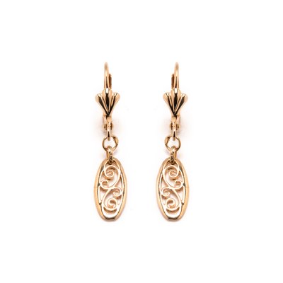 Boucles d'oreilles filigranées plaqué or DAXON