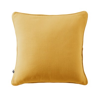 Coussin déhoussable GAIA  Gaze de coton avec passepoil élégant EDEN