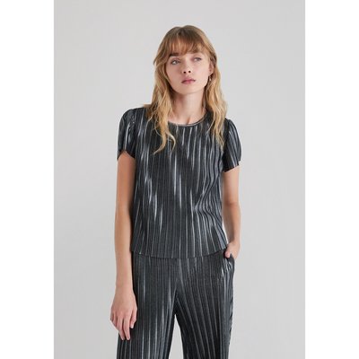 Pleated top, short sleeves, round neck IKKS