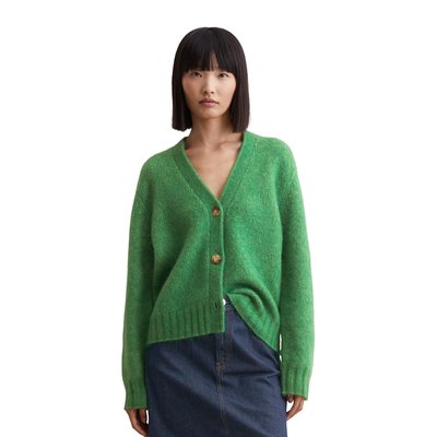 Cardigan col V regular en mélange moelleux de laine vierge et de mohair MARC O’POLO DENIM