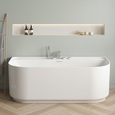 Baignoire acrylique murale blanche 170cm EQUINOXE MOB IN
