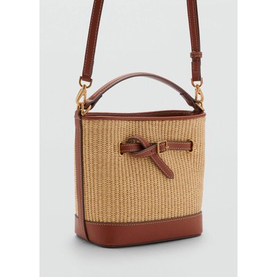 Sac seau effet raphia MANGO