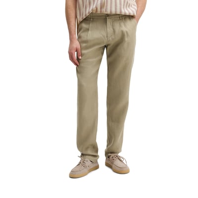 Pantalon en lin modèle Osby Jogger pleats avec ceinture élastique MARC O'POLO