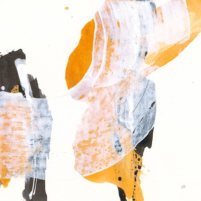 Tableau Coup de pinceau orangé HEXOA