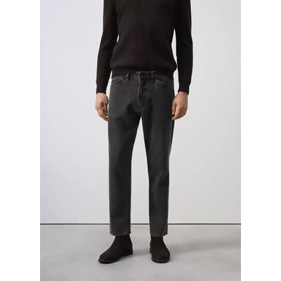 Jean en mélange lyocell et coton cropped fit MANGO MAN