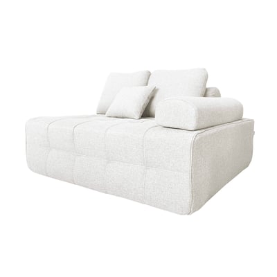 Fauteuil gauche pour canapé modulable assise profonde en tissu avec coussins, SNUGGY OVIALA