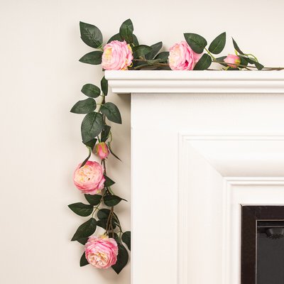 180cm Artificial Camellia Rose Garland SO'HOME