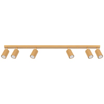 Plafonnier Aluminium Doré GU10 6 Karbon EDEN