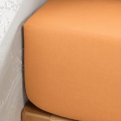 Einfarbiges Fixleintuch Scenario aus Baumwolle, Steg 32 cm LA REDOUTE INTERIEURS