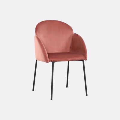 Кресло из металла с обивкой из мягкого велюра SO'HOME