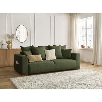 Canapé droit convertible 3 places en tissu chiné, SIDONIE BOBOCHIC