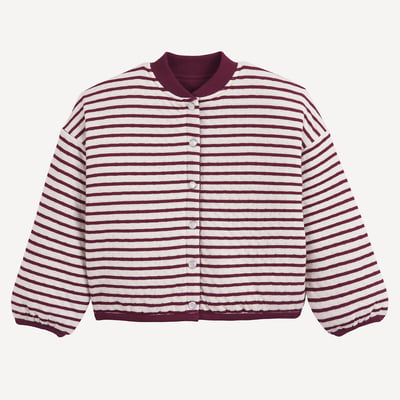 Gilet sweat pressionné, rayé et réversible LA REDOUTE COLLECTIONS