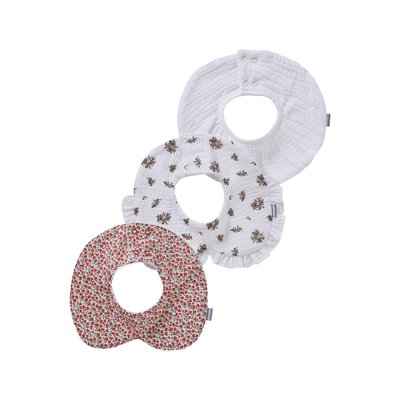 Lot de 3 bavoirs col fantaisie VERTBAUDET